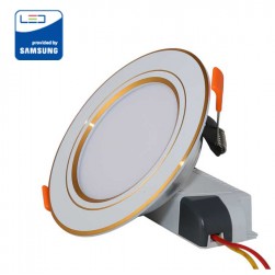 Đèn LED Âm trần Downlight 90/7W Viền Vàng Rạng Đông