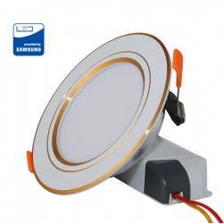 Đèn LED Âm trần Downlight 110/9W Viền Vàng Rạng Đông