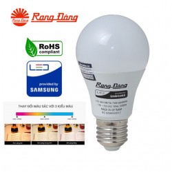 Bóng LED Bulb đổi 3 màu 9W Rạng Đông, LED Samsung