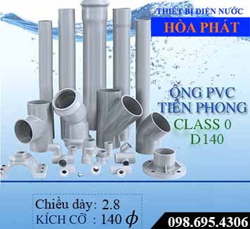 Ống nhựa PVC Tiền Phong loại C0 đường kính 140mm