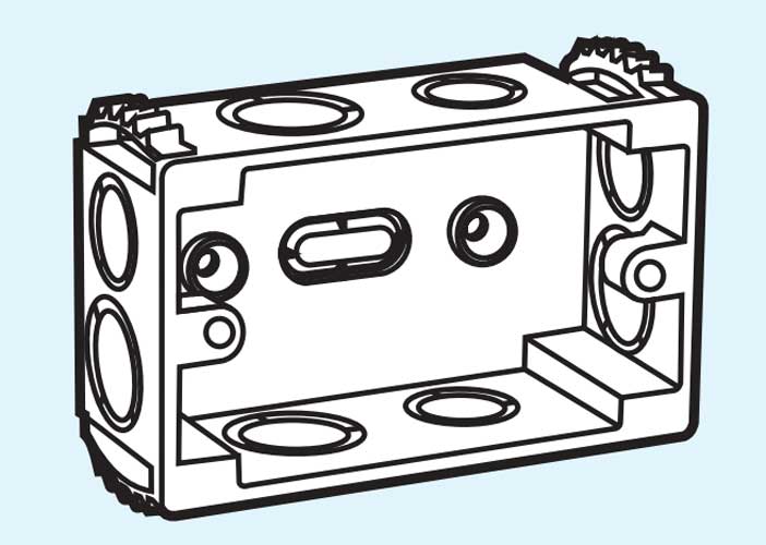 Đế âm tự chống cháy loại đặc chủng dùng cho mặt ổ cắm chữ nhật - S2157R